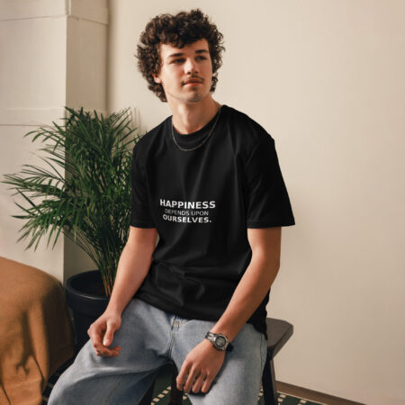 Organic Cotton T-Shirt – Happiness Depends Upon Ourselves